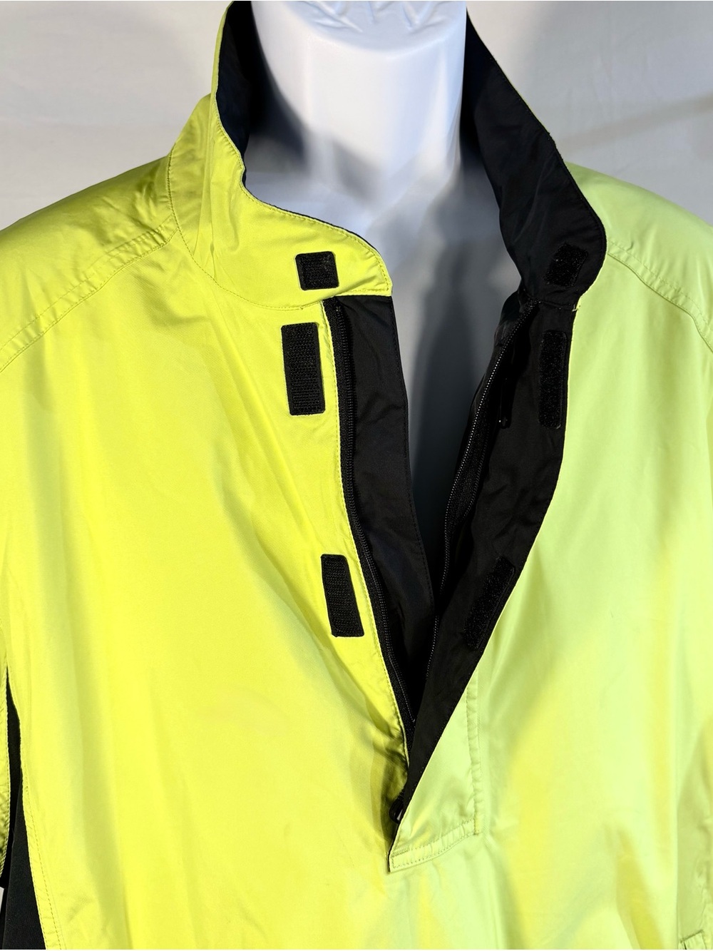 💥DryJoys by FootJoy Golf Jacket Lime Black Short Sleeve 1/4 Zip Sz L🧡 - Picture 5 of 12